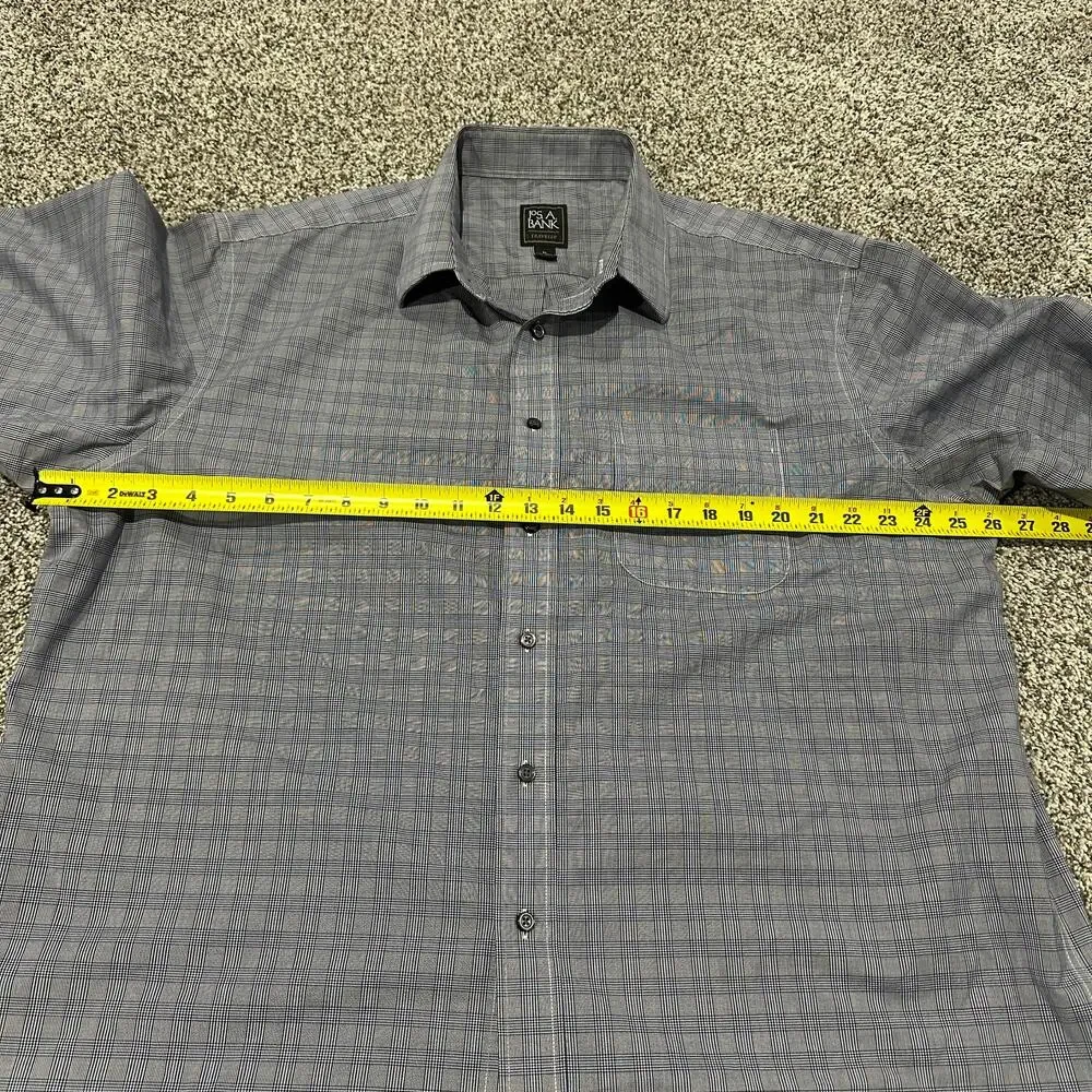 JOS A. BANK Navy Blue Striped Men's 100% Cotton Button Down Long Sleeve, Size XL - Picture 5 of 6